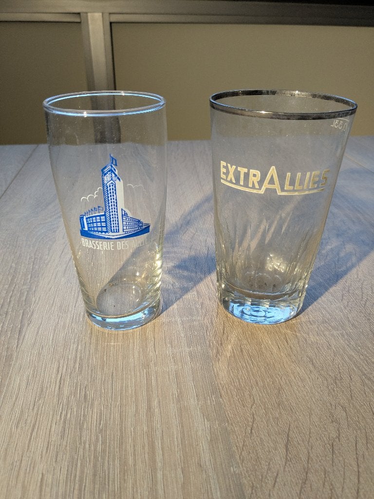 2 verres brasserie des Alliés - Extra Alliés, Enlèvement