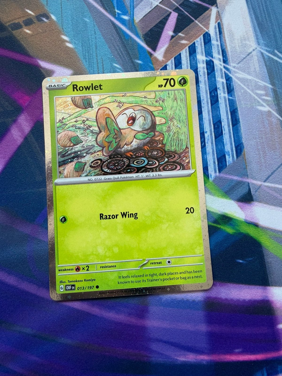 Rowlet (Cosmos Holo | Decidueye ex Box 013) Deck & Blisters, Ophalen of Verzenden, Zo goed als nieuw