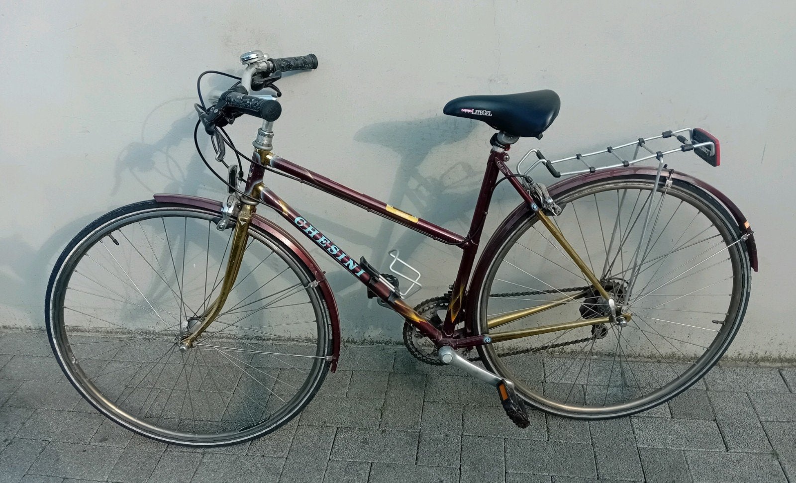Retro damesfiets koersfiets Chesini 28inch 2x7speed maat50🚴, 47 tot 51 cm, Ophalen, Velgrem, Oxford Sparta Batavus Norta gazelle Granville Sparta cube trek