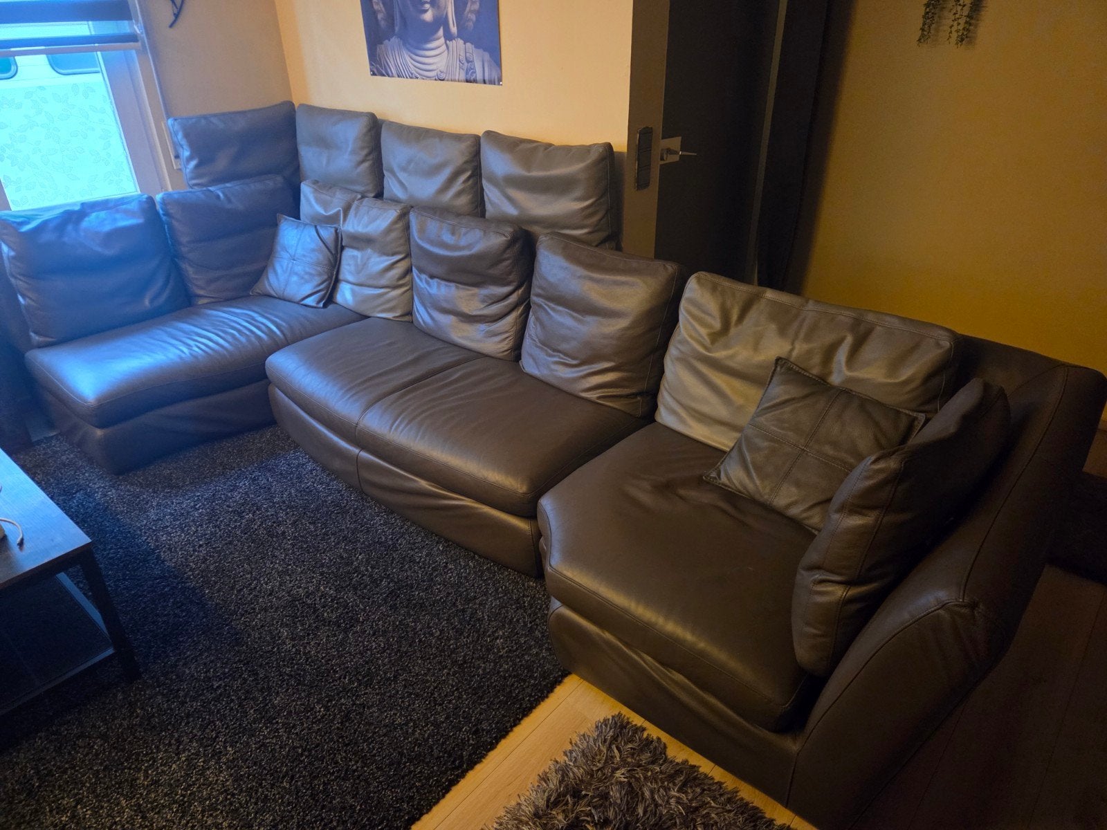 te koop mooie lederen salon in perfecte staat, Ophalen