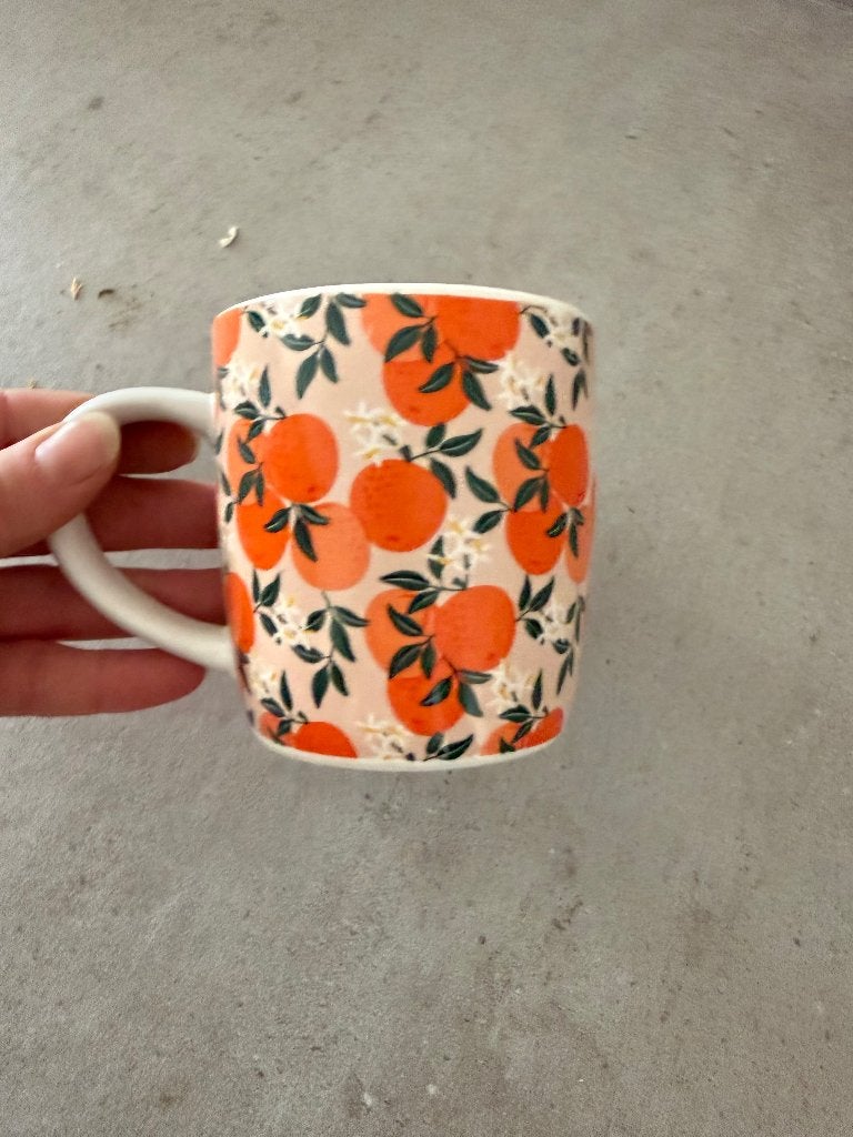 Tasse Siaki à motifs oranges/fleurs, Enlèvement ou Envoi, Neuf