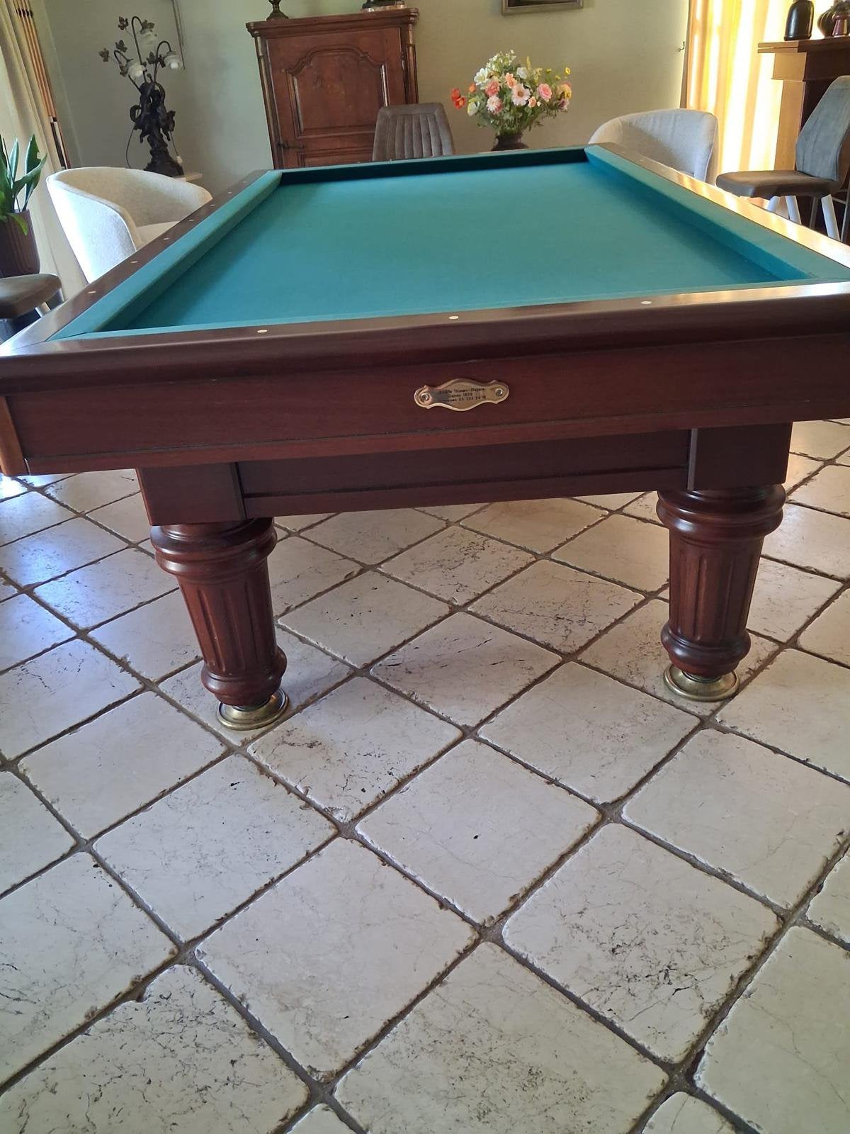 Drieband, Ophalen, Gebruikt, Biljarttafel