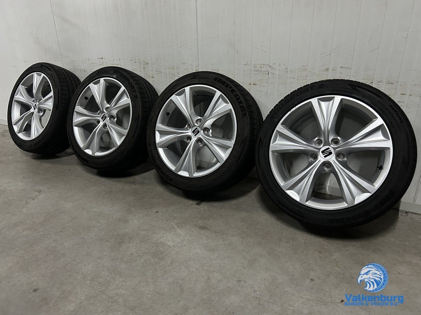8mm! Originele Seat Leon 5FA 17 inch velgen 5x112 zomerbande, Gebruikt, -, -, Banden en Velgen