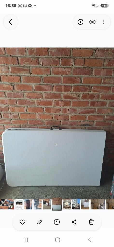 Klaptafel, Ophalen, Kunststof, Zo goed als nieuw, Vijf personen of meer