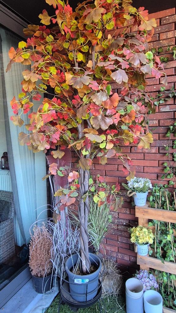 2pcs Artificial Ginkgo Trees – Autumn Foliage, Enlèvement