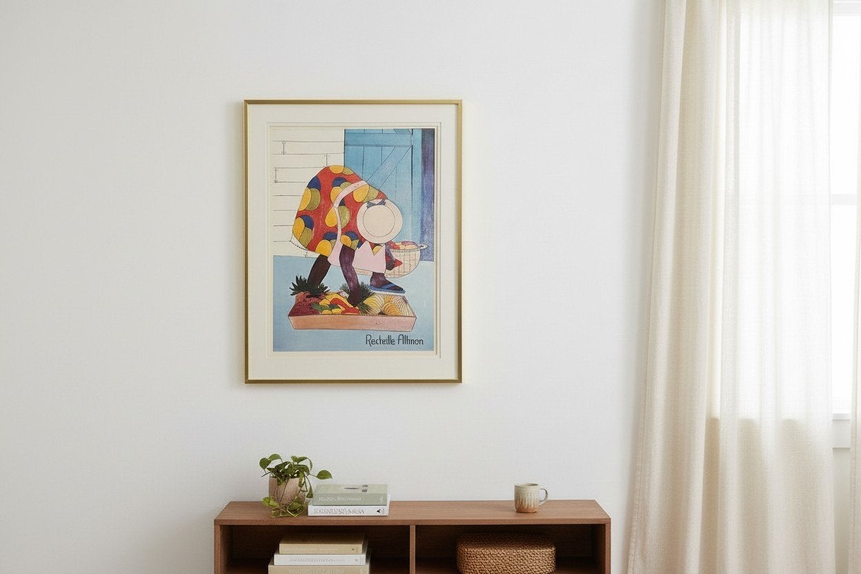 Lithographie rare de Rachelle Altman Barbados de 1979 - Prof, Antiquités & Art, Enlèvement ou Envoi