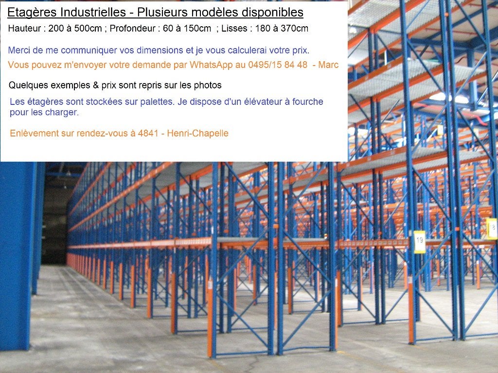 ️ Industriële schappen — Palletstellingen, Ophalen, Gebruikt