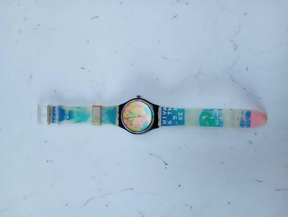 Swatch Gent world record GB721, Bijoux, Sacs & Beauté, Montre-bracelet, Enlèvement ou Envoi, Swatch, Utilisé