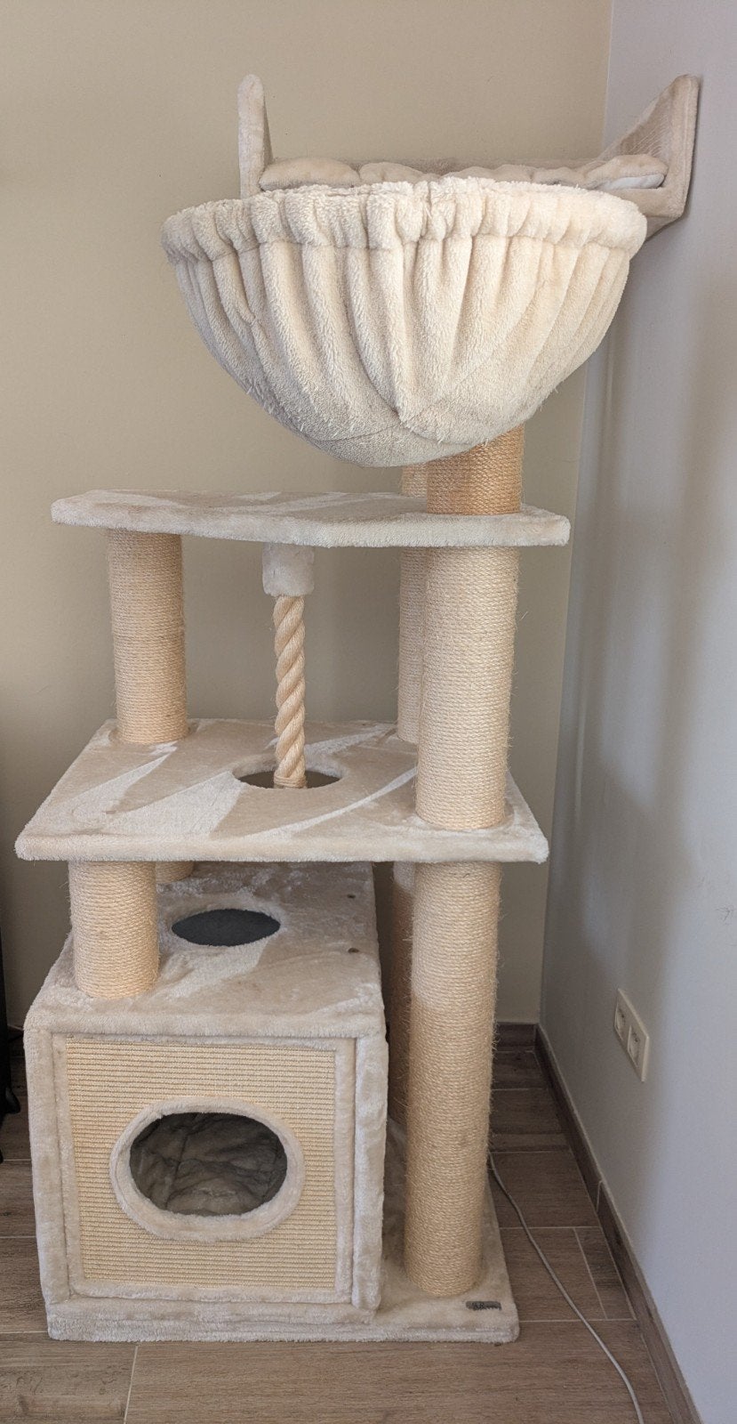 RHRQuality Cat Relax XXL krabpaal–crème/beige–zeer stevig, Ophalen, Zo goed als nieuw, Krabpaal