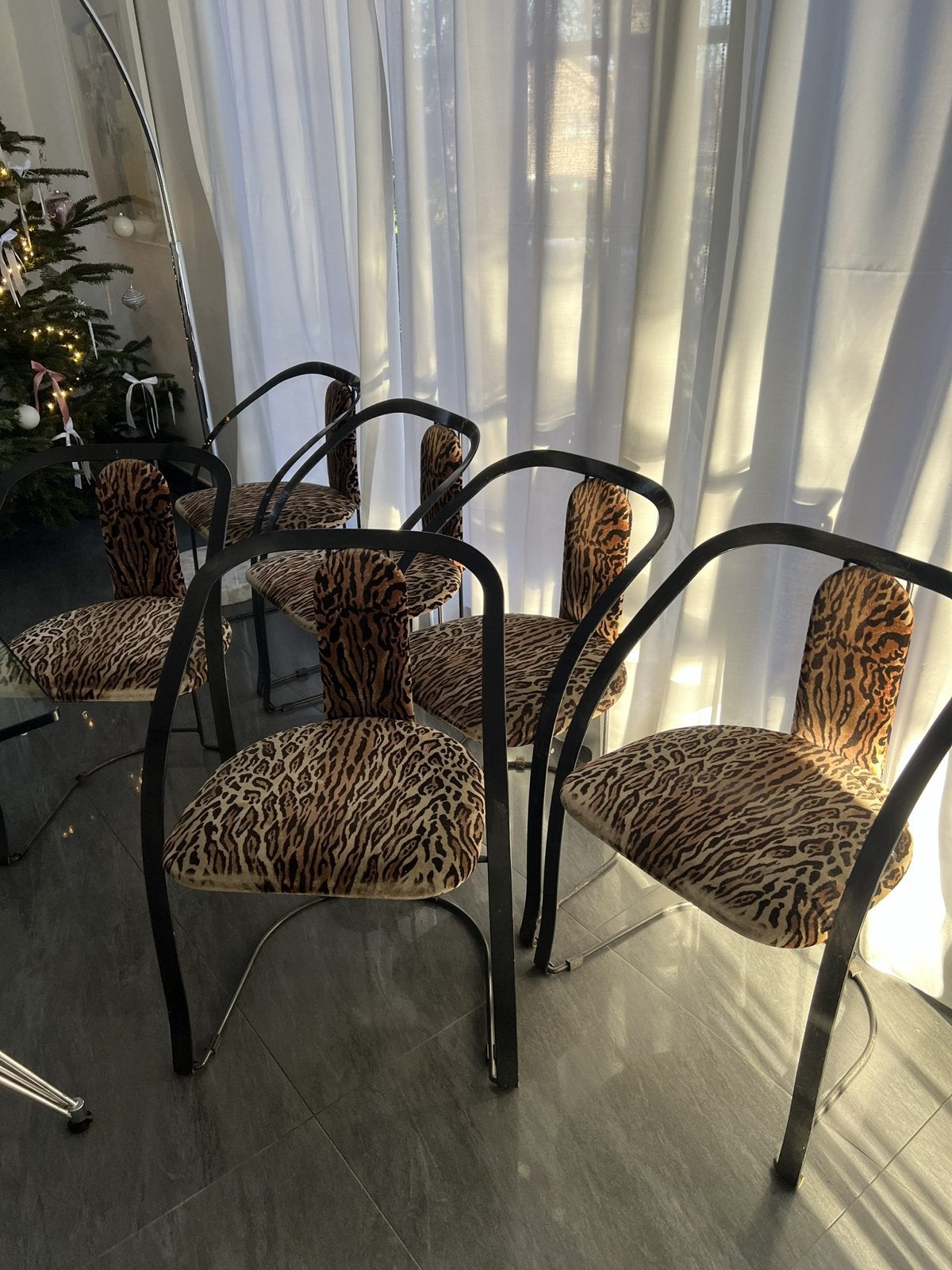 Chaises leopard vintage, Antiquités & Art, Enlèvement