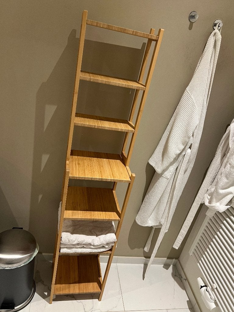 IKEA RÅGRUND bamboe badkamerrek, 163 hoog, Ophalen, Zo goed als nieuw
