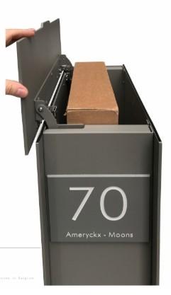 E-COM-BOX alu pakketbrievenbus corrosievrij & UV-bestendig, Tuin en Terras, Brievenbussen, Ophalen, Zo goed als nieuw, Aluminium