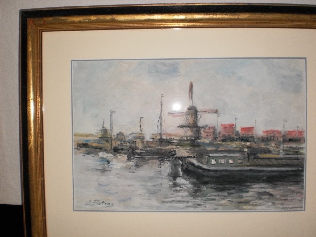 Evert Pieters 1856 - 1932 + Echtheidscertificaat, Antiek en Kunst, Kunst | Schilderijen | Klassiek, Ophalen of Verzenden