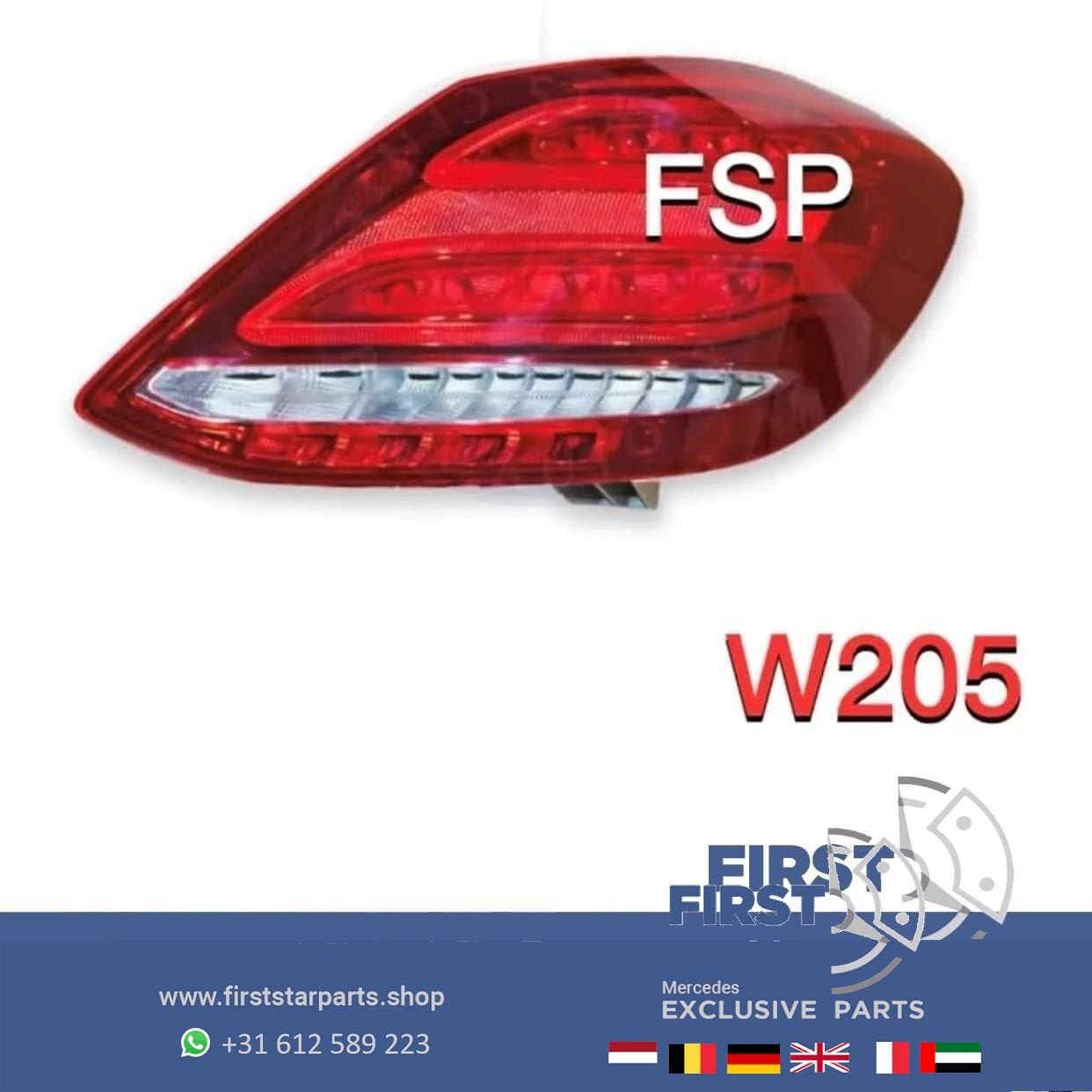 W205 VOL LED Achterlicht RECHTS Mercedes C Klasse ORIGINEEL