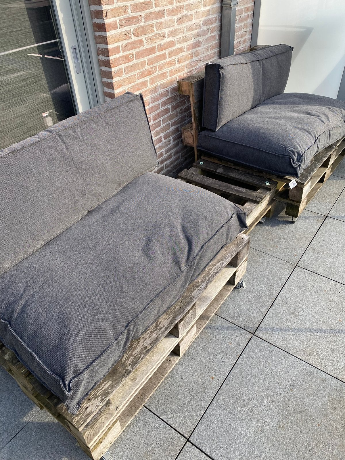 2x coussins en palette - Collection In the Mood - anthracite, Enlèvement, Comme neuf