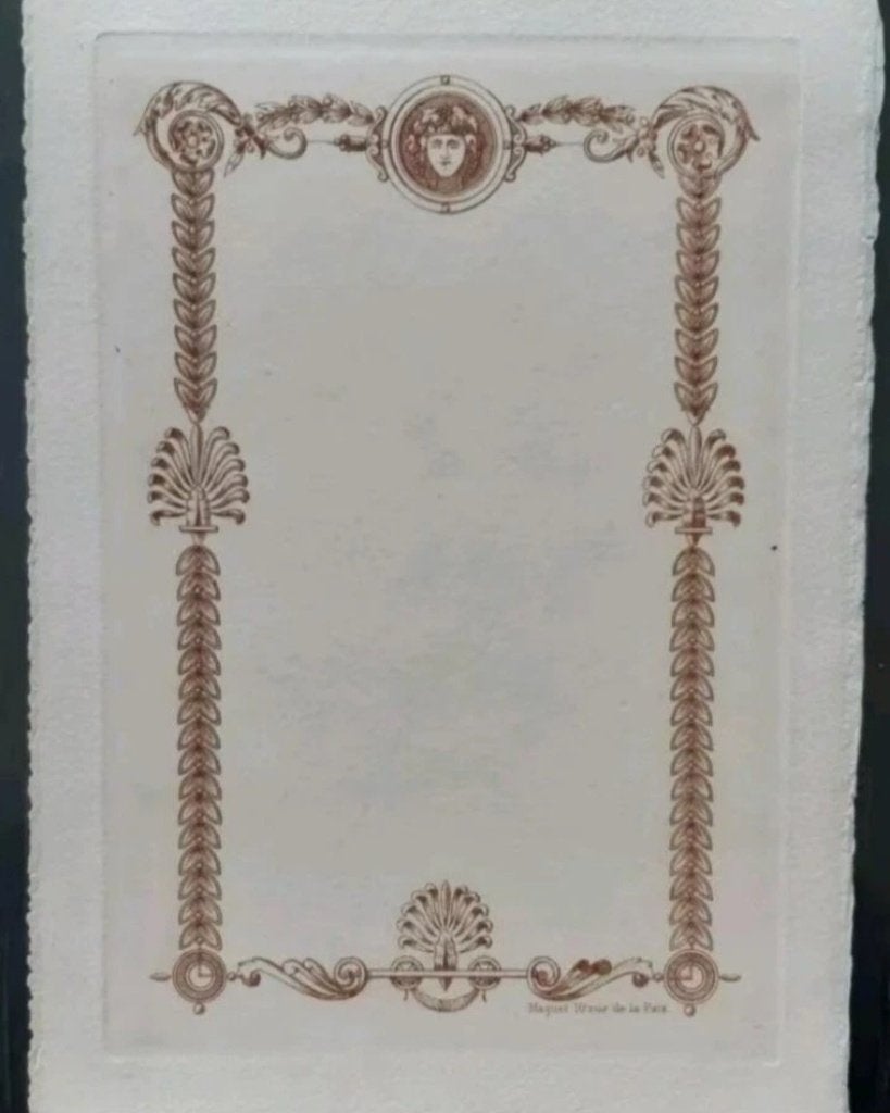Ancien Menu+Gravure avant la lettre+Hector MAQUET, Enlèvement ou Envoi, Hector Maquet