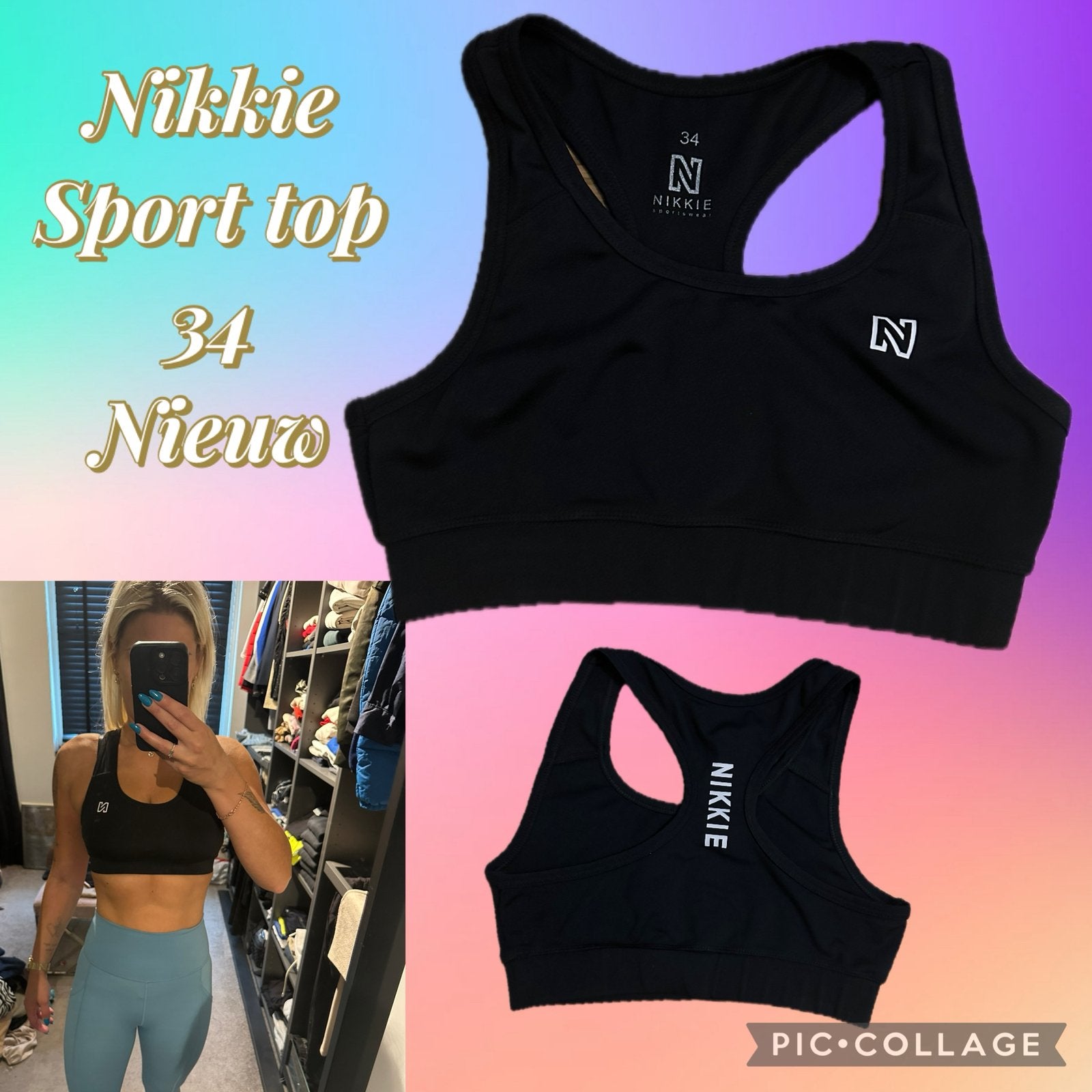 Nikkie soort top maat 34, Kleding | Dames, Ophalen of Verzenden, Nieuw, Maat 34 (XS) of kleiner, Fitness of Aerobics