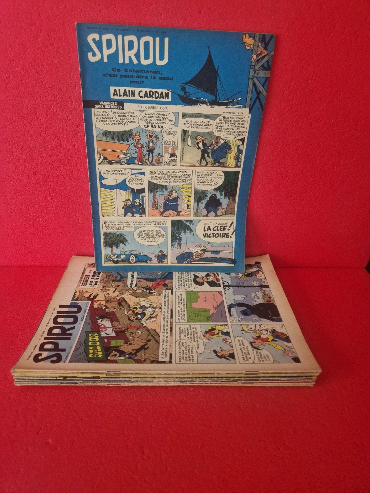 lot de 12 hebdomadaires, le journal de spirou, 1957, Livres, Enlèvement ou Envoi
