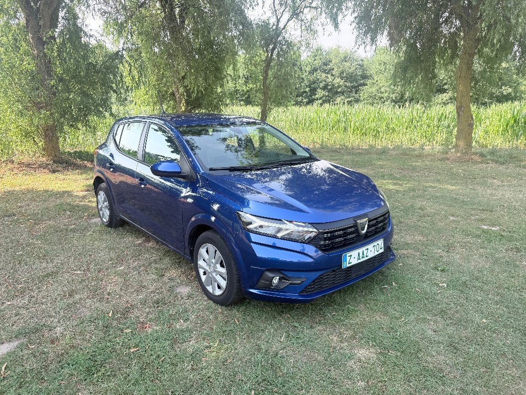 DACIA SANDERO 1,0 i Airco, Auto's, Dacia, Voorwielaandrijving, Dealer onderhouden, Stof, Blauw