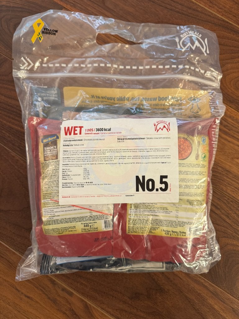 Outmeals 24u swedish MRE ranson, Verzamelen, Ophalen of Verzenden, Overige soorten, Overige typen