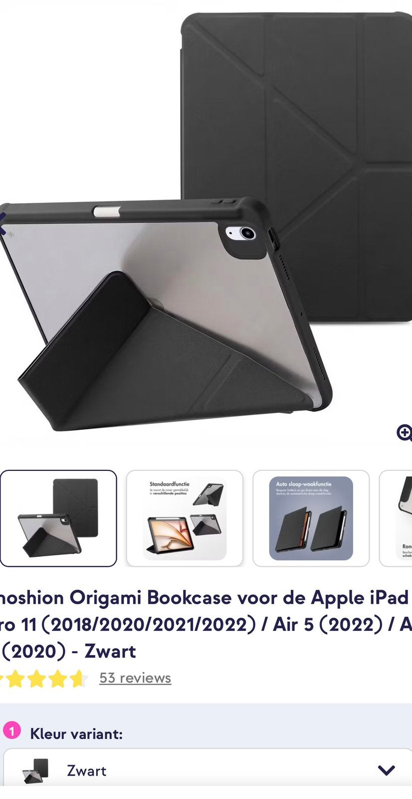 Origami Bookcase voor de Apple iPad Pro 11, Computers en Software, Tablet-hoezen, IPad Pro 11 (2018/2020/2021/2022) / Air 5 (2022) / Air 4 (2020)