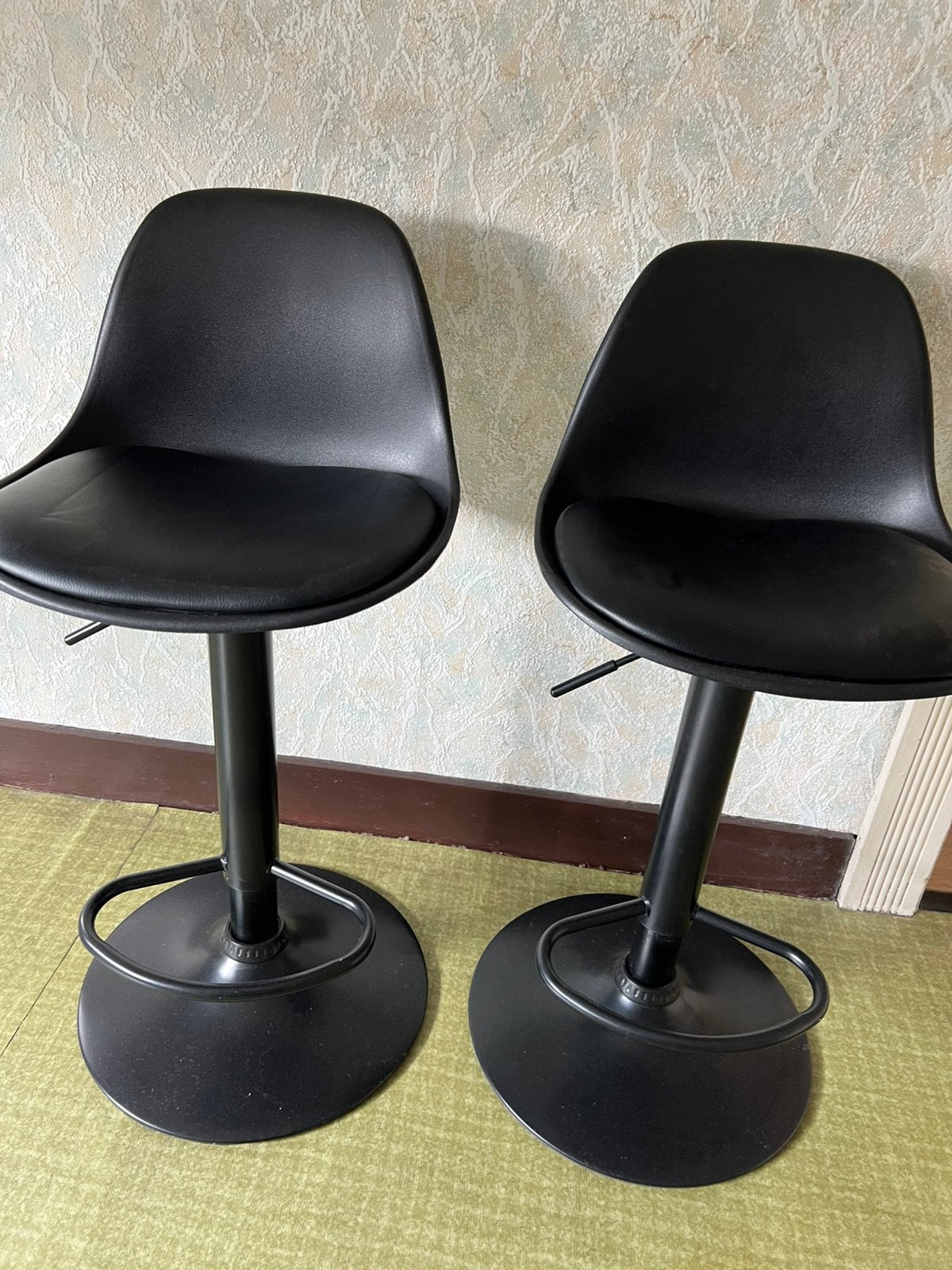 chaises reglables en PU noir, Enlèvement, Comme neuf