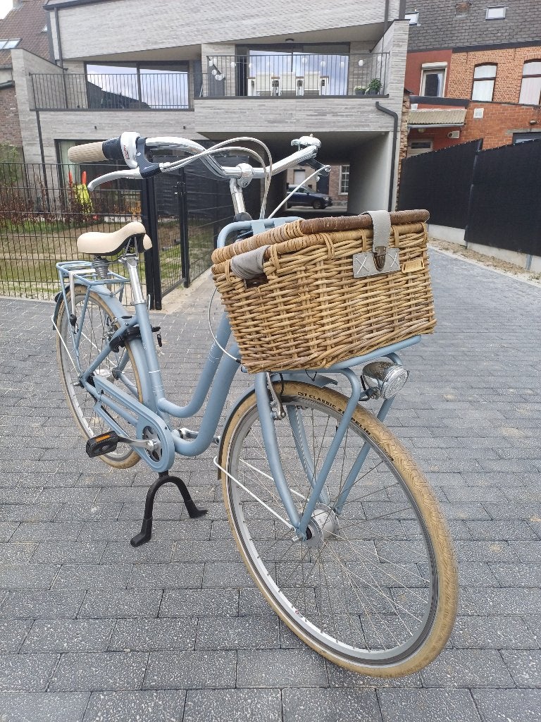 Mooie en goed onderhouden stadsfiets frappé lichtblauw, Velgrem, 47 tot 50 cm, Versnellingen, Zo goed als nieuw