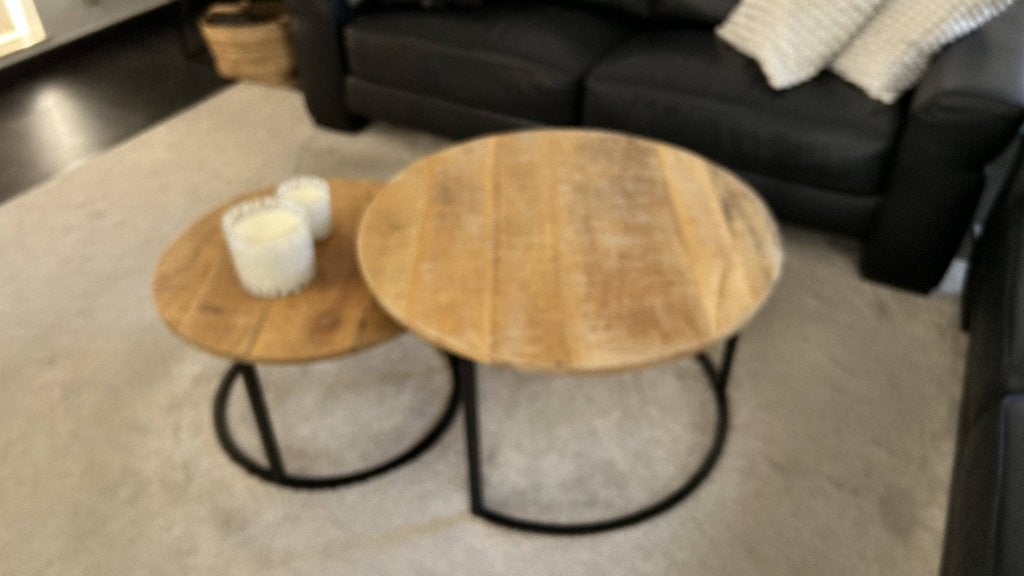 Salontafelset rond, Huis en Inrichting, 50 tot 100 cm, 50 tot 100 cm, Zo goed als nieuw, 5 – 50