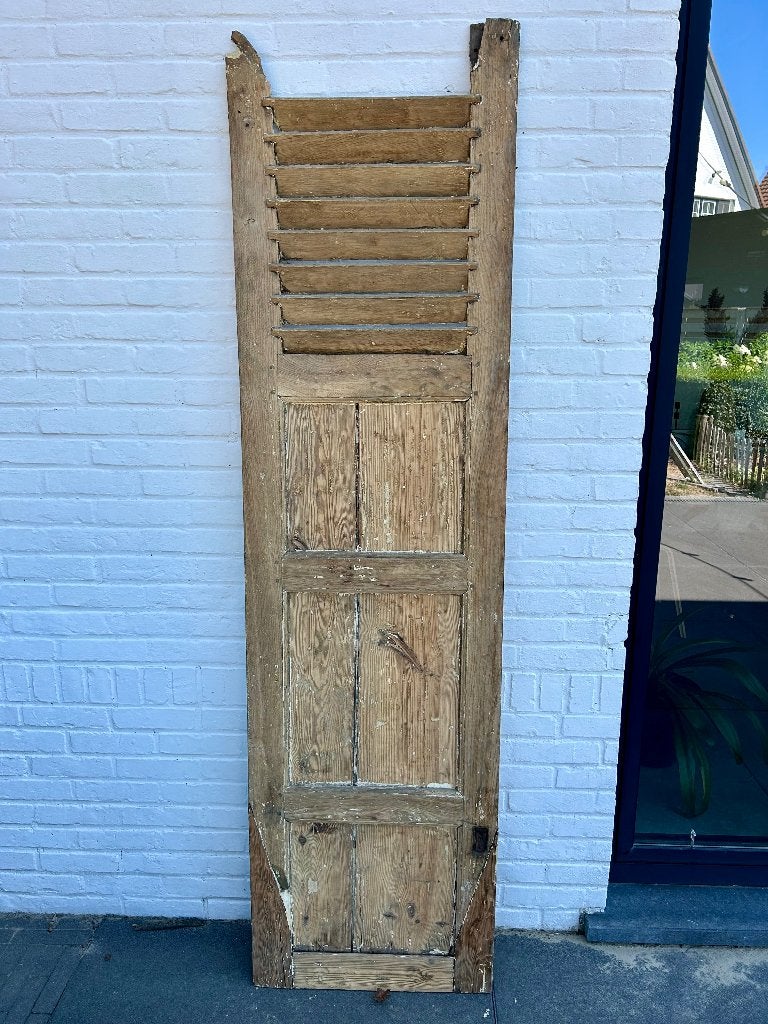 Antiek eiken stormluik (4) – ca. 55  210 cm, Ophalen, Gebruikt, 210 cm, Hout