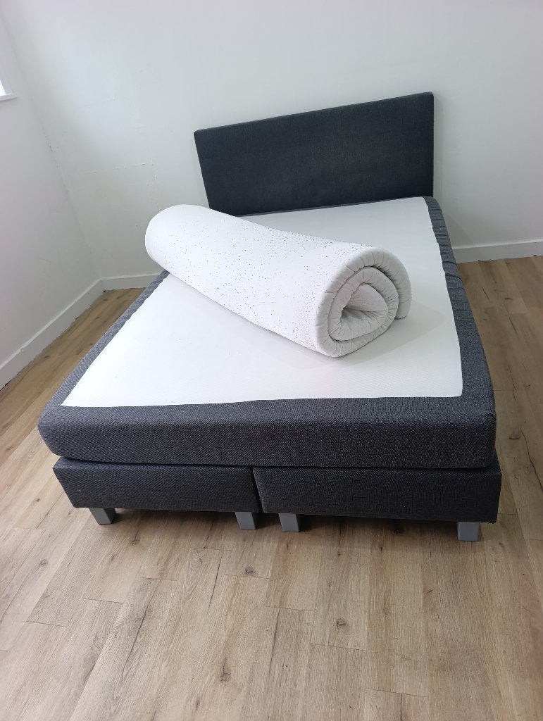 Boxspring 140x210 GRATIS LEVERING €200, 210 cm, 140 cm, Enlèvement, Utilisé