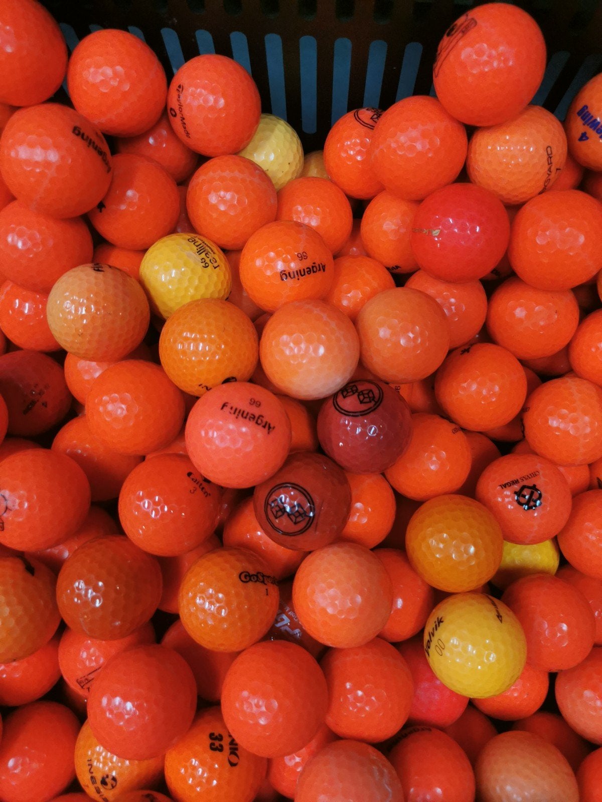 rode oranje golfballen 100 stuks, Ophalen of Verzenden
