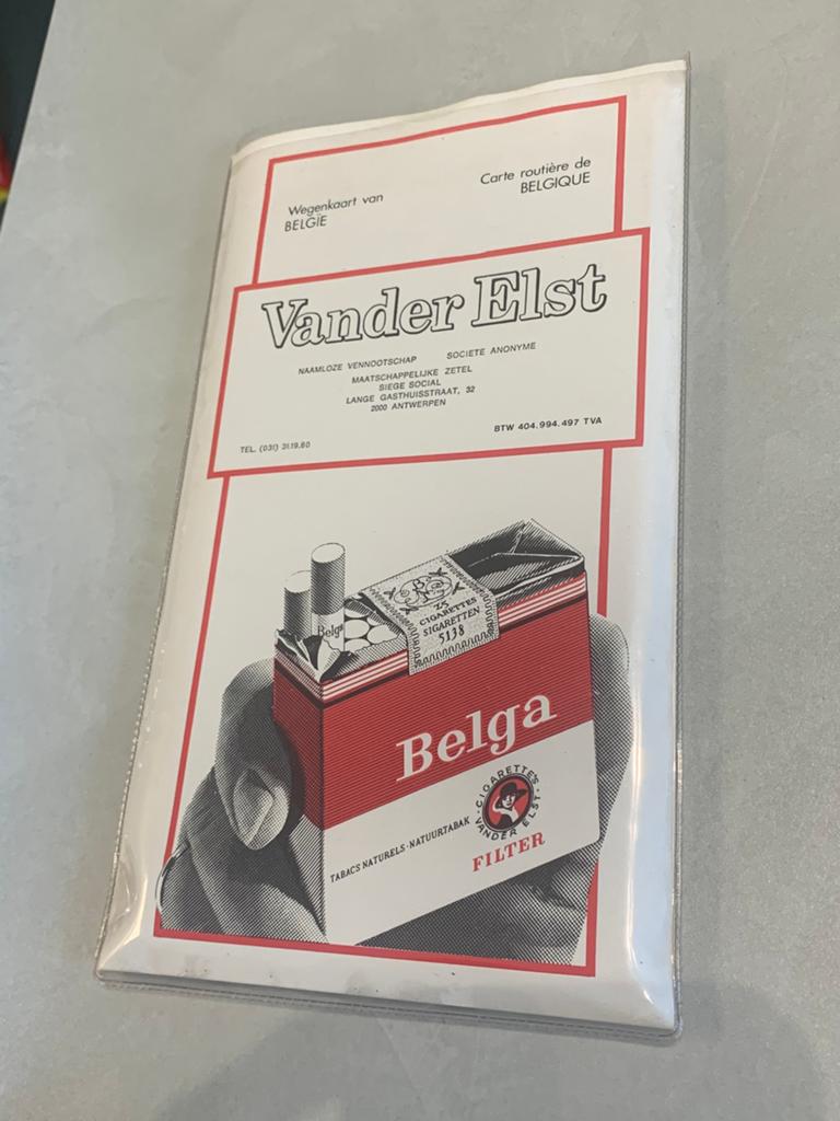 Vintage Belga wegenkaart België Vander Elst - nieuw, Ophalen of Verzenden, Zo goed als nieuw