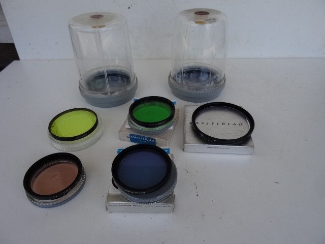 HASSELBLAD-set met fotoaccessoires: filters + hoesjes, Audio, Tv en Foto, Ophalen of Verzenden