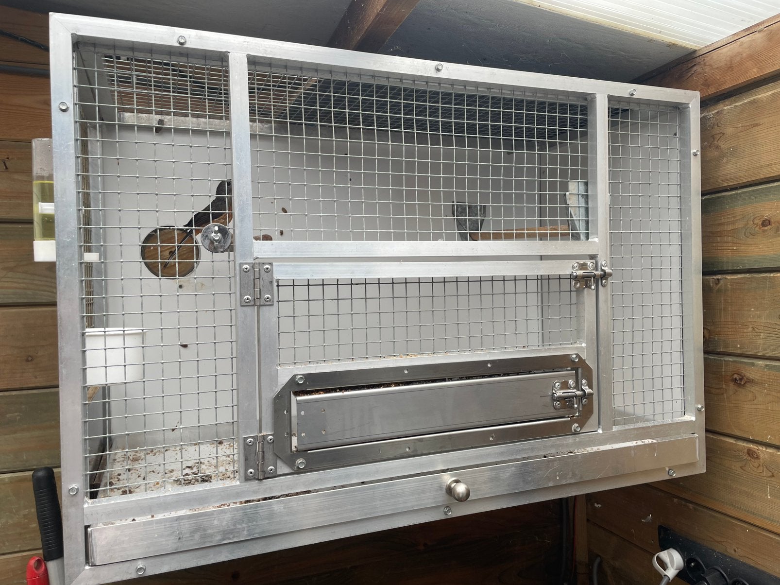 Aluminium vogelkooi, Animaux & Accessoires, Oiseaux | Cages & Volières, Enlèvement, Comme neuf, Aluminium, Cage à oiseaux