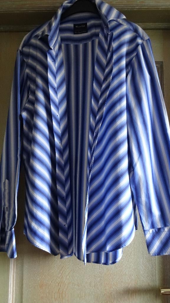 HEMD MASSIMO DUTTI MAAT 46, Blauw, Ophalen of Verzenden, Zo goed als nieuw, Massimo Dutti