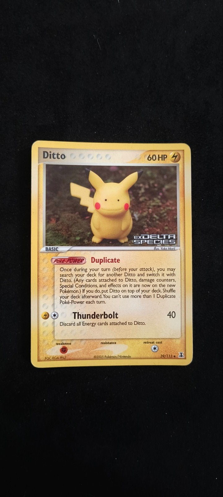 Ditto ex Delta Species 39/113, Enlèvement ou Envoi, Utilisé, Cartes en vrac, Foil
