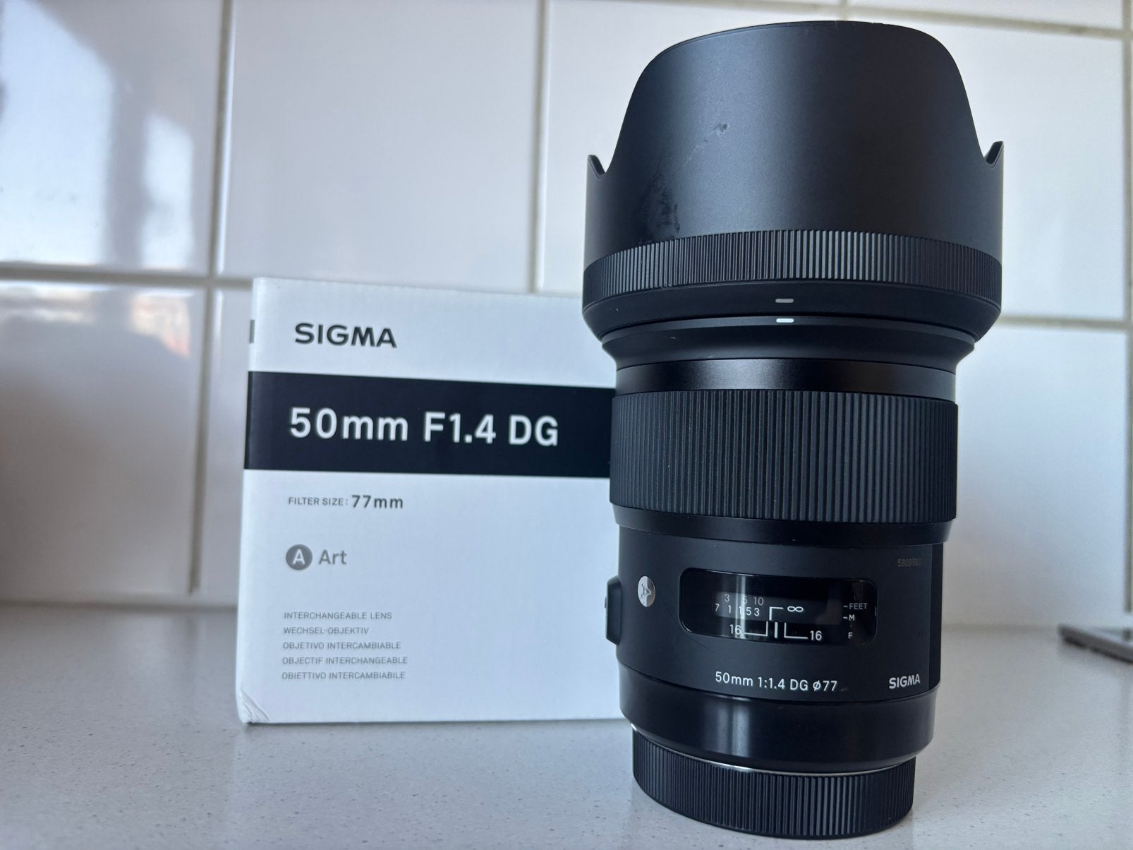 Sigma 50mm f1.4 DG HSM, Audio, Tv en Foto, Foto | Lenzen en Objectieven, Ophalen, Zo goed als nieuw, Canon, Lensdoppen