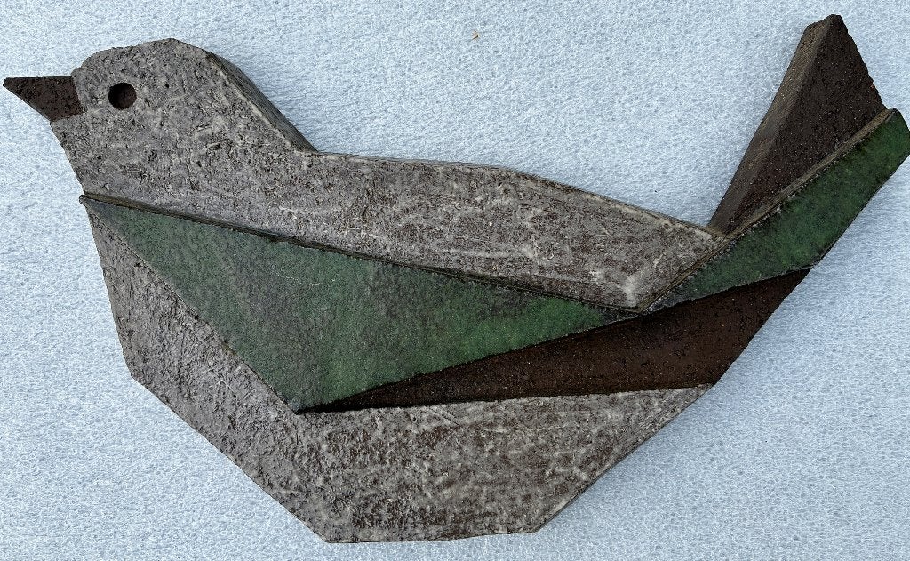 Beton vogel, Ophalen, Beeld, Steen/keramiek