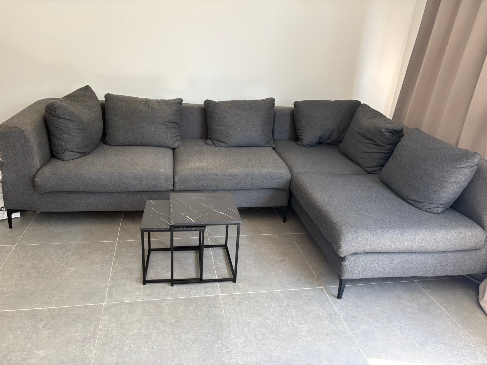 Canape gris, Maison & Meubles, Enlèvement, Comme neuf