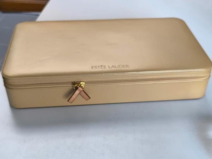Vintage goudkleurige make-up koffer, Estée Lauder, Enlèvement ou Envoi