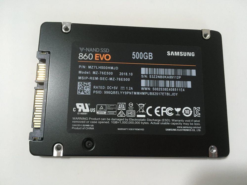 500Gb SSD Samsung 860 EVO, Intern, Gebruikt, Ophalen of Verzenden, Samsung