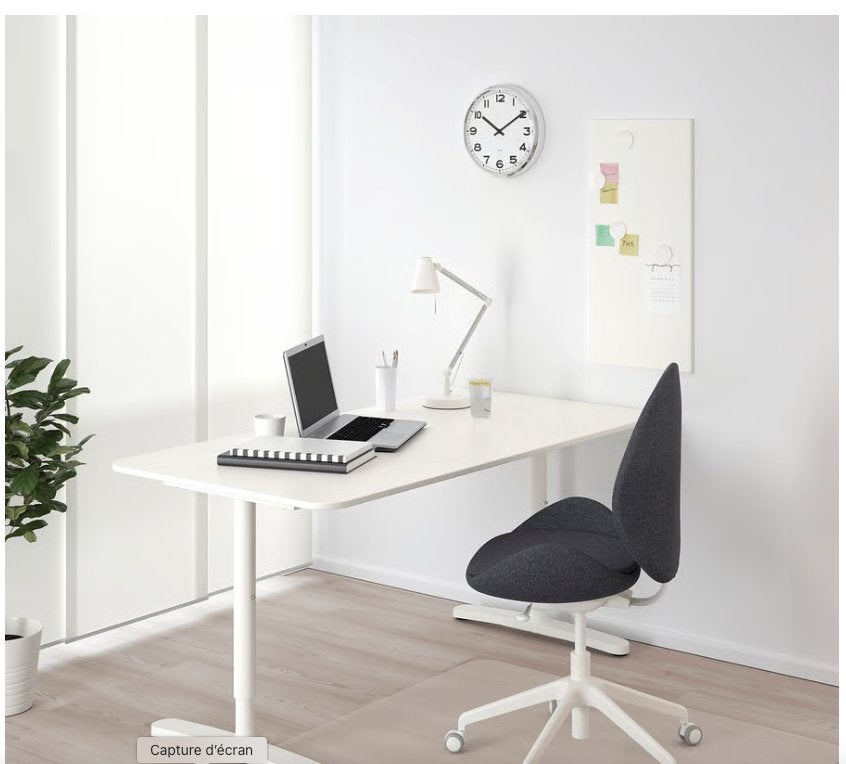 BEKANT bureau ikea - chêne clair, Maison & Meubles, 160 cm, Bureau assis-debout, Comme neuf, Enlèvement