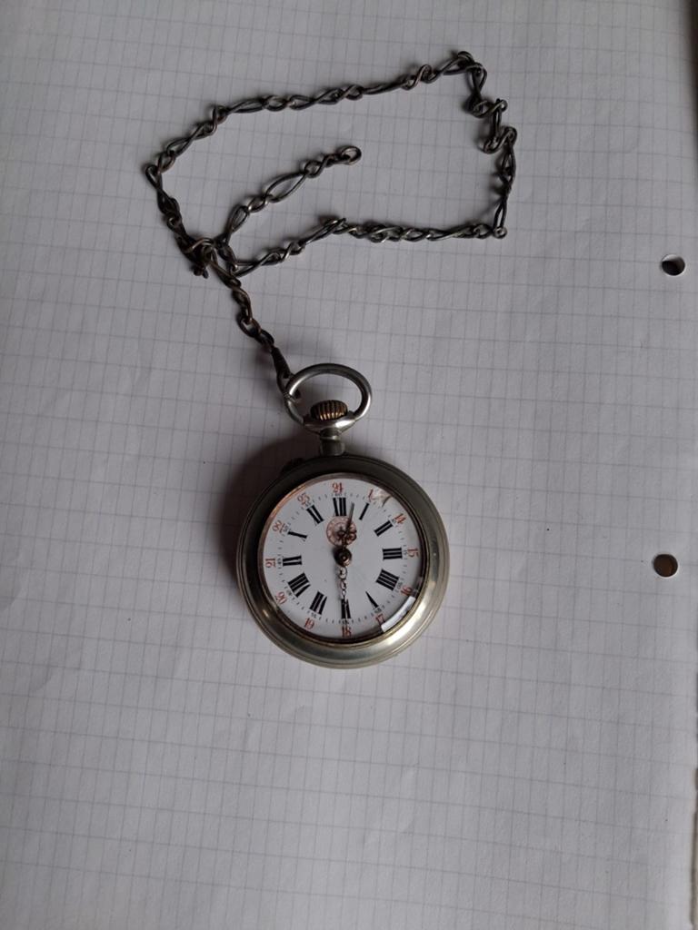 Zakhorloge Barbaconne met ketting., Ophalen of Verzenden, Zakhorloge, Met ketting