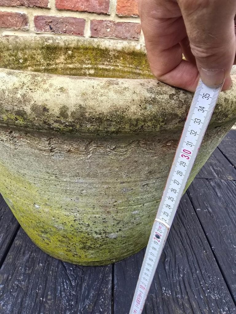 Grote Terracotta Plantenpot met Drainagegaten (Ø 50 cm), Ophalen, Gebruikt, 40 cm of meer, Rond