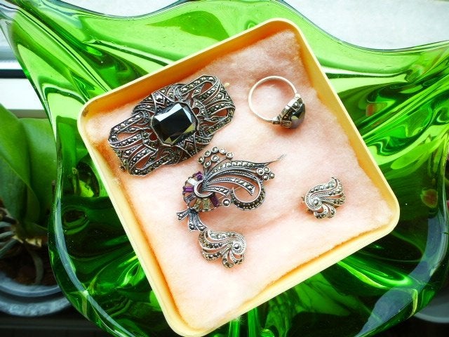 Anciens bijoux en argent, Bijoux, Sacs & Beauté, Enlèvement, Argent, Autres types, Avec pierre précieuse