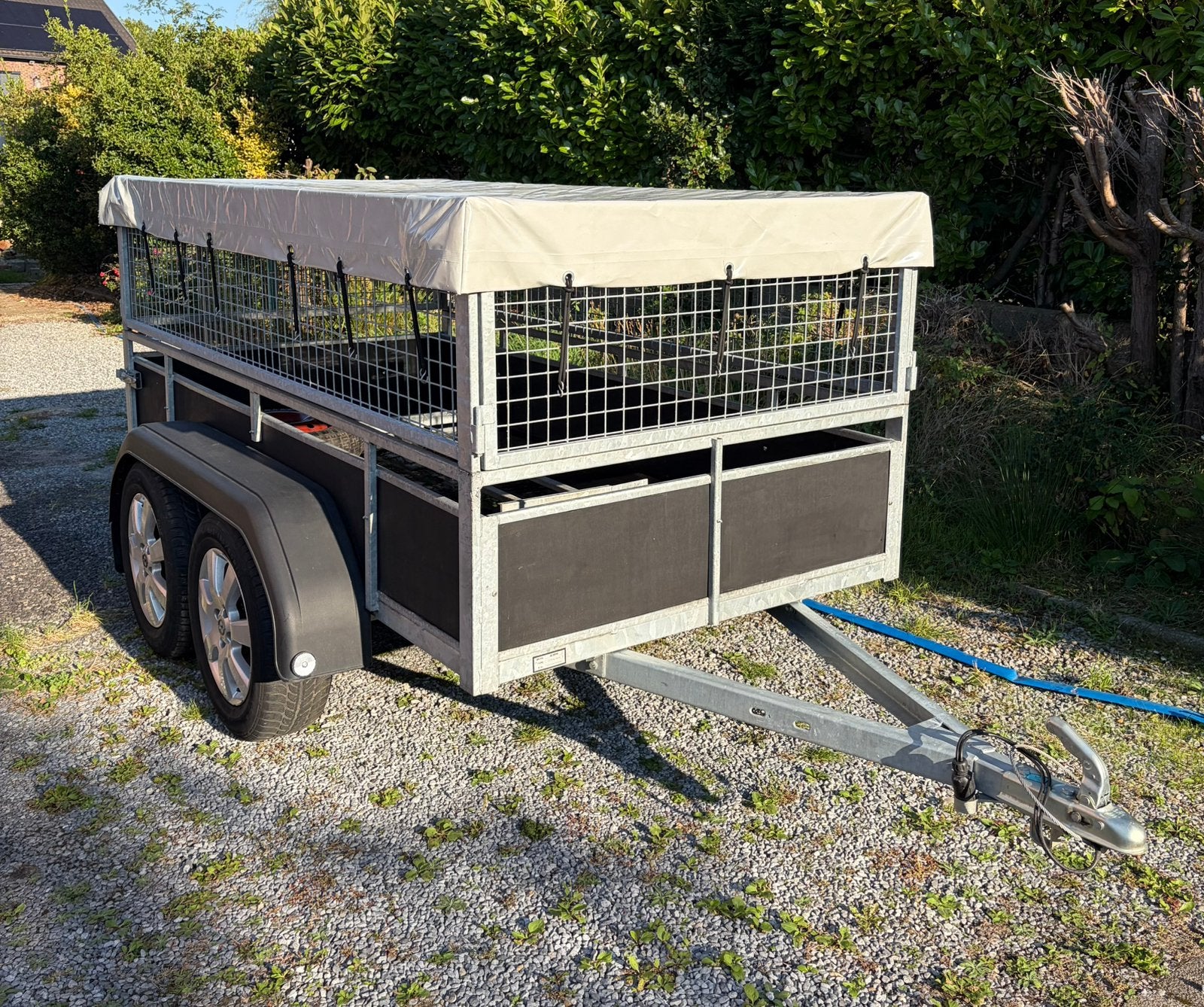 Aanhangwagen dubbelas 250x125, Ophalen, Zo goed als nieuw
