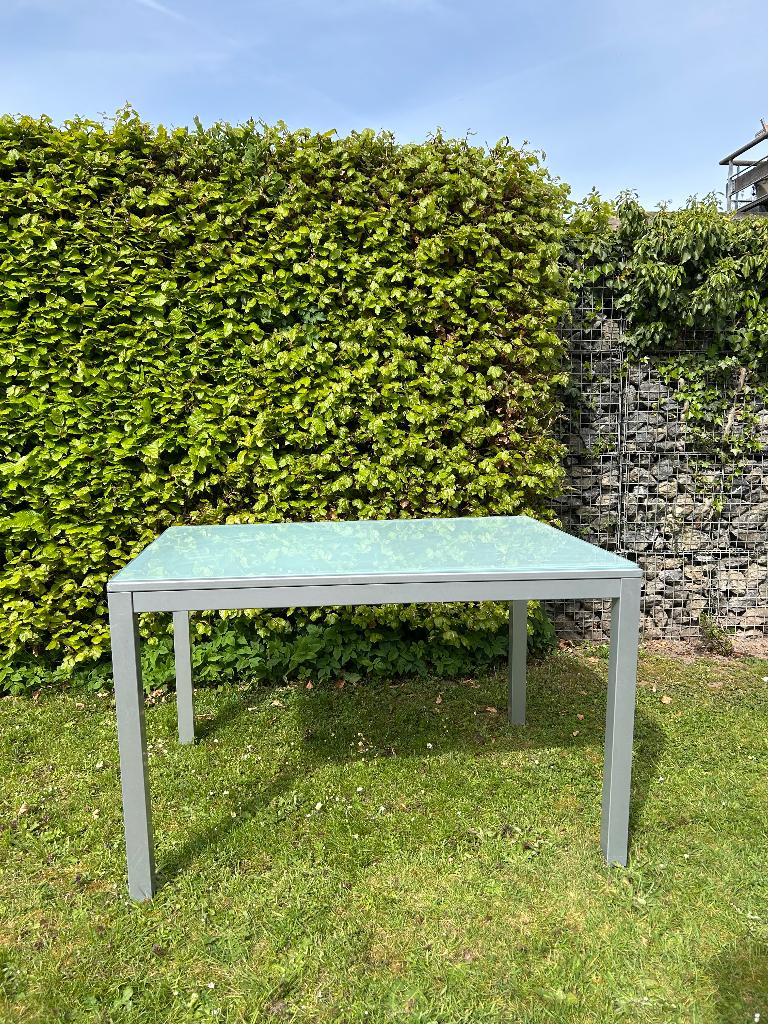 Table en verre, Maison & Meubles, Tables | Tables à manger, 100 à 150 cm, Cinq personnes ou plus, Verre, Enlèvement