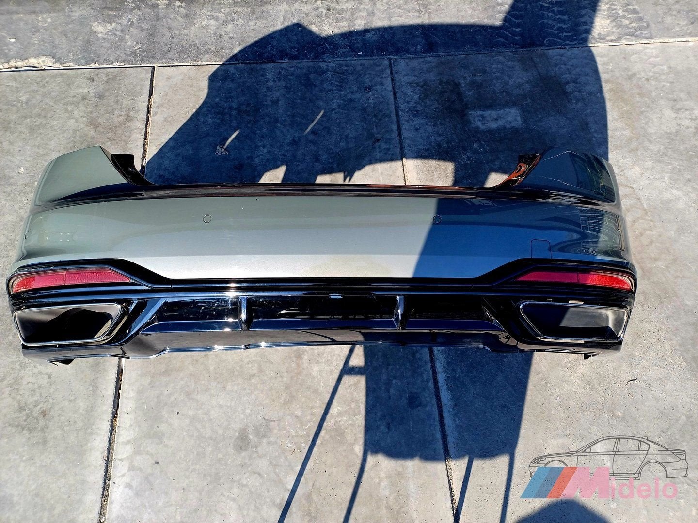 audi a5 sline achterbumper bj 2023 chronosgrau z7z7, Gebruikt, -, Achter, Bumper