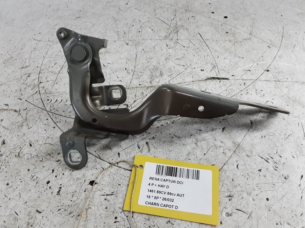 CHARNIERE DE CAPOT DROIT Renault Captur I (2R) (654001377R), Renault, Utilisé, Peter-Huppertz-Straße 5
51063  Köln, DE, Dialog.deutschland@renault.de