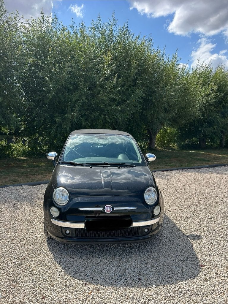 Fiat 500 cabrio, Auto's, Fiat, Voorwielaandrijving, Zwart, Leder en Stof, Zwart